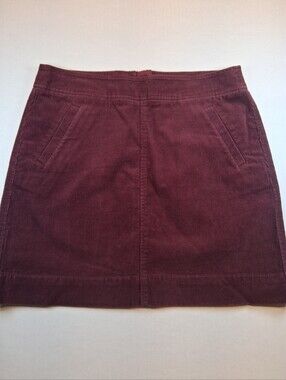 Loft Ann Taylor Corduroy Mini Skirt Size 6 (Bin2)